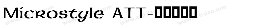 Microstyle ATT字体转换
